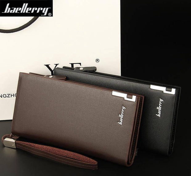 Leather Long Bifold Wallet for Men and Women