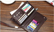 Leather Long Bifold Wallet for Men and Women